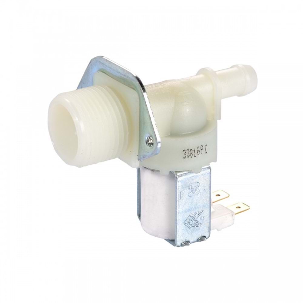 Çamaşır Tekli Su Giriş Ventili 180° Metal Braketli Ø10,50 mm