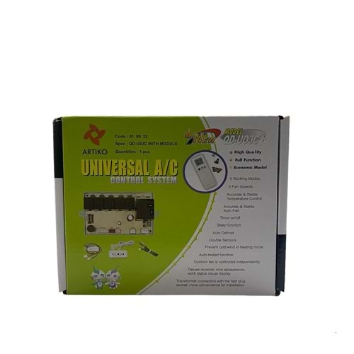 QD_U03C UNIVERSAL A/C AKILLI KLİMA KARTI